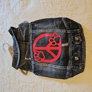 Dog clothing denim vest
